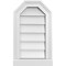 Ekena Millwork Octagonal Top Surface Mount PVC Gable Vent w/ 2"W x 2"P Brickmould Sill Frame, 12"W x 20"H GVPOT12X2003SN - alternate 1